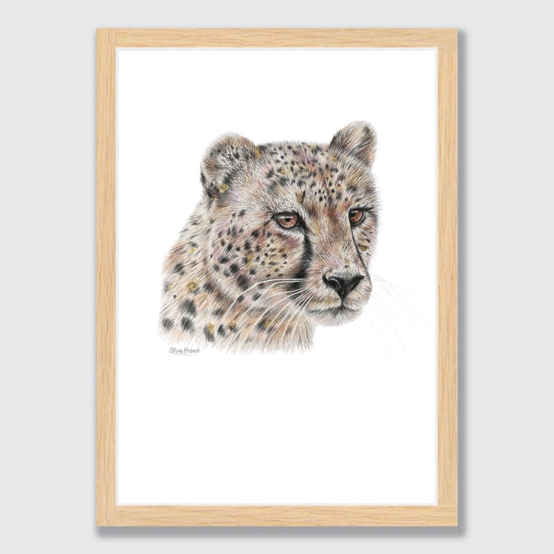 Cheetah Art Print by Olivia Bezett