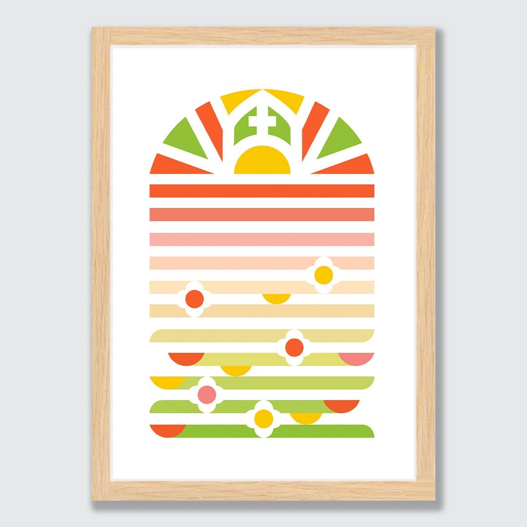 Christchurch Scandi Art Print by OSLO