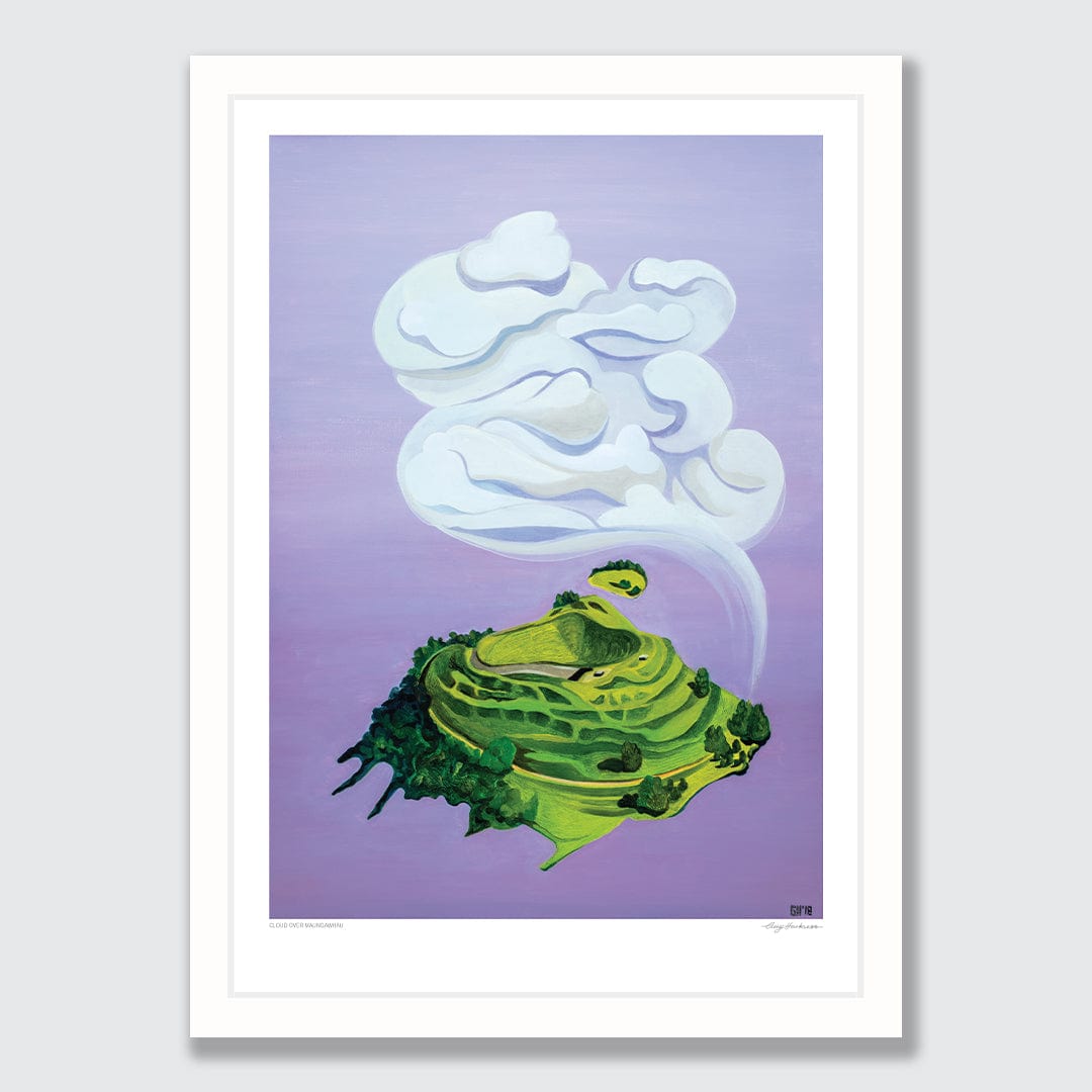 Cloud Over Maungawhau Art Print by Guy Harkness