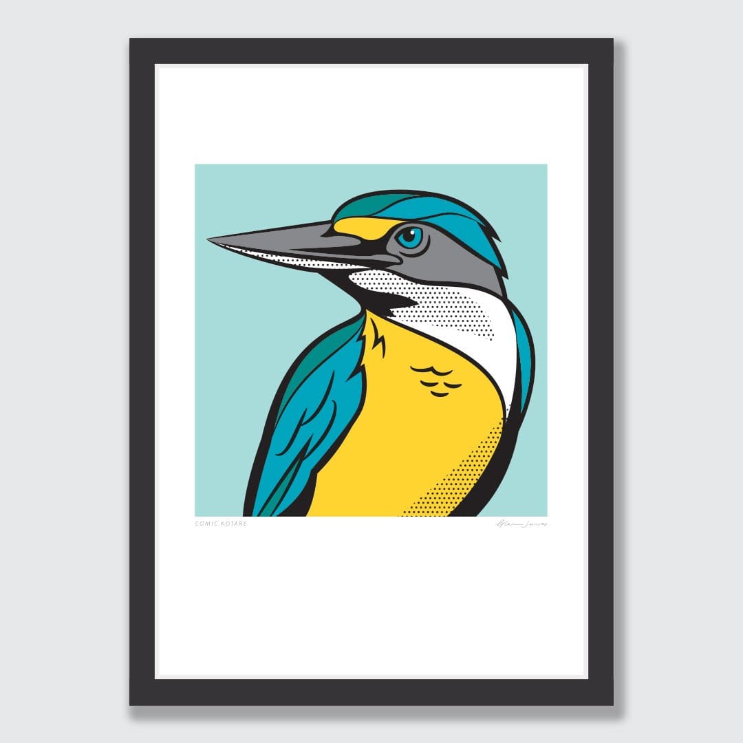 Comic Kotare Art Print by Glenn Jones