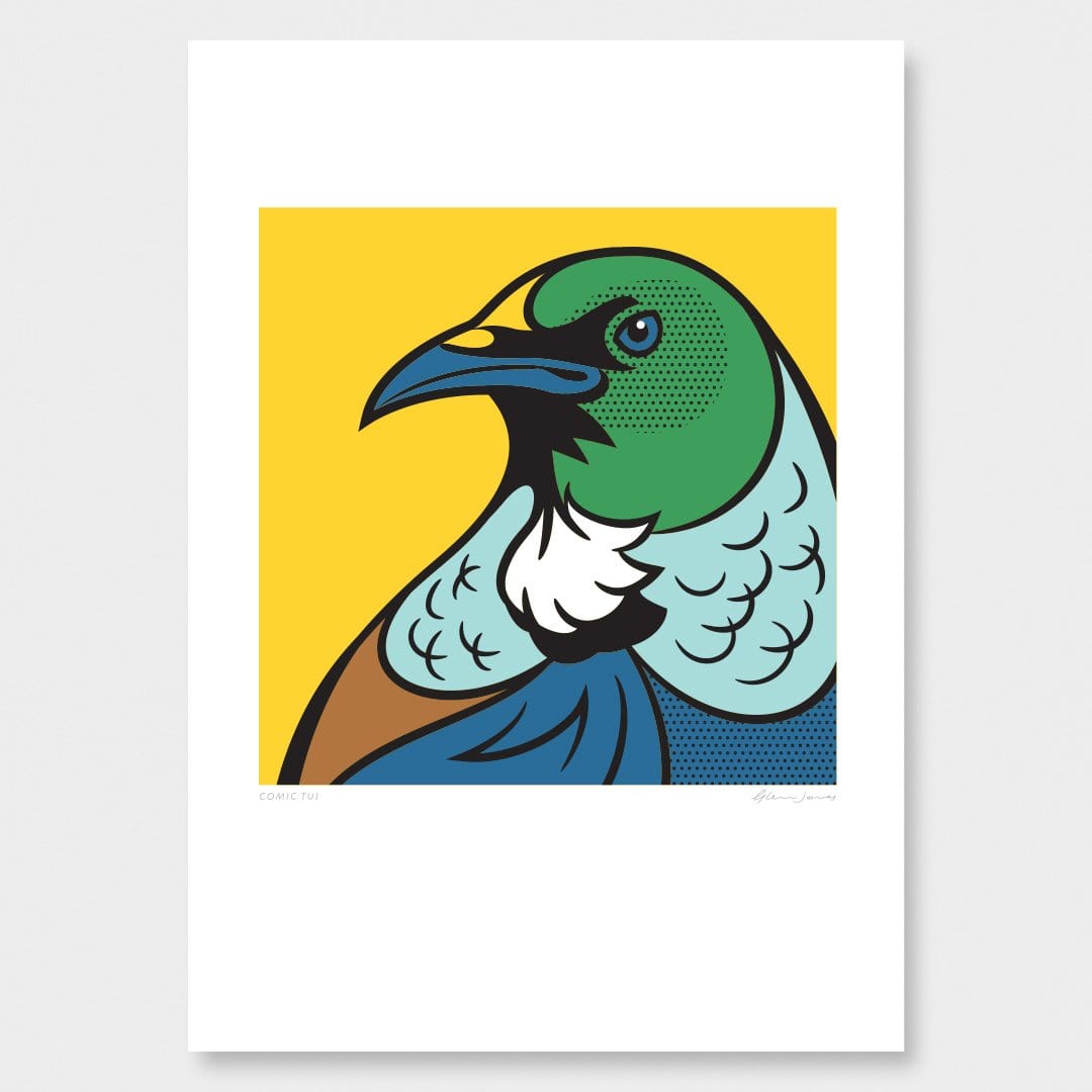 Comic Tui Art Print by Glenn Jones