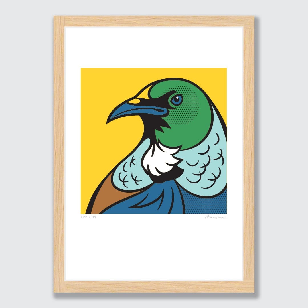 Comic Tui Art Print by Glenn Jones