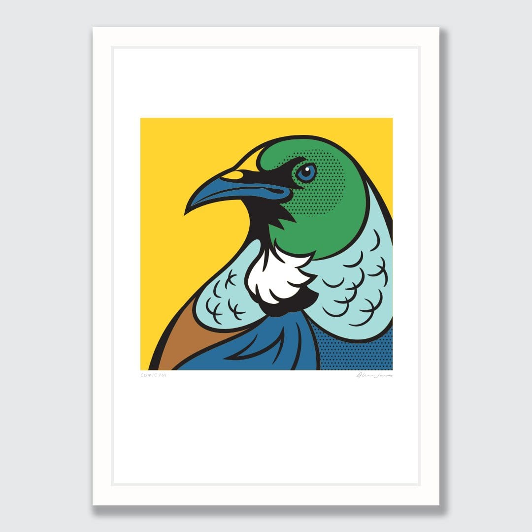 Comic Tui Art Print by Glenn Jones