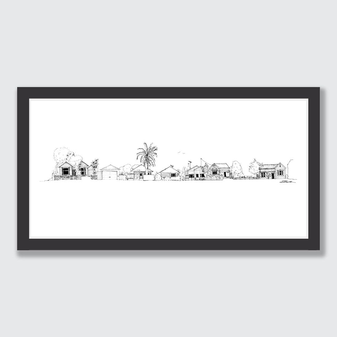 Houses of New Zealand Art Print by Laura Feller
