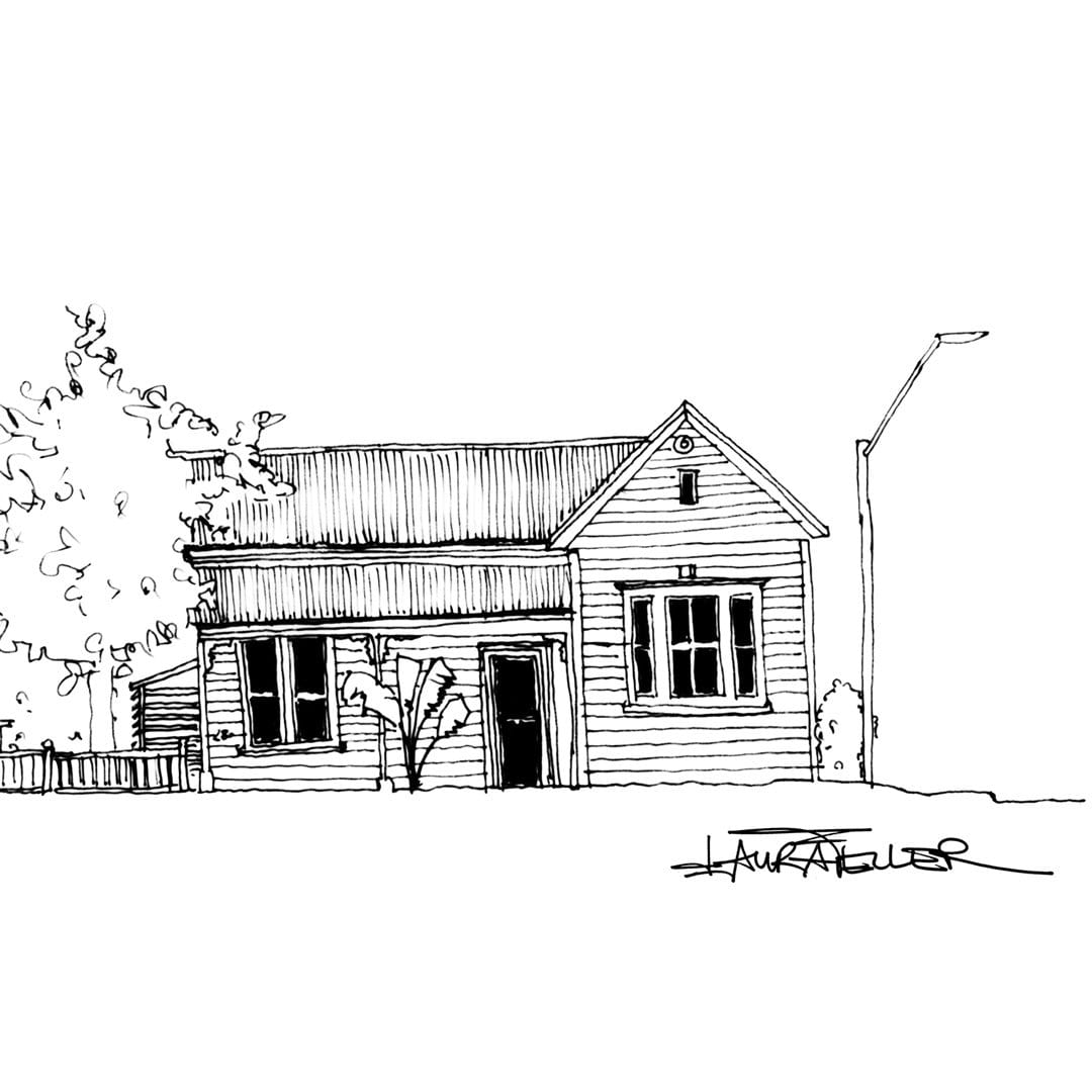 Houses of New Zealand Art Print by Laura Feller