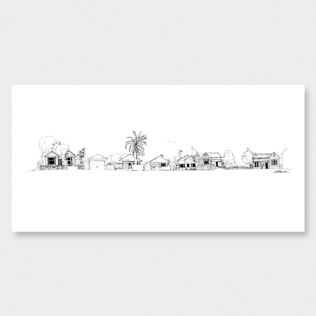 Houses of New Zealand Art Print by Laura Feller