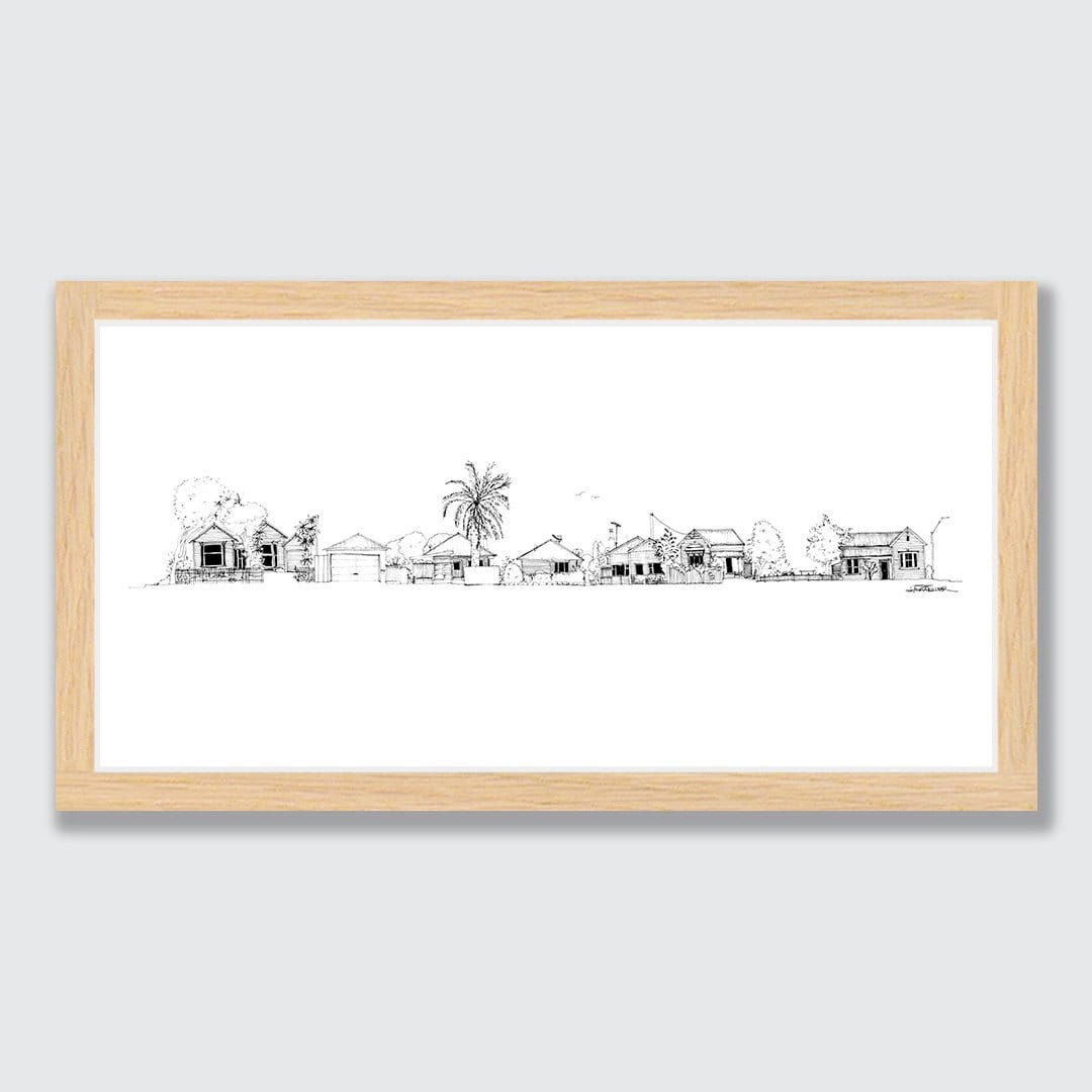 Houses of New Zealand Art Print by Laura Feller
