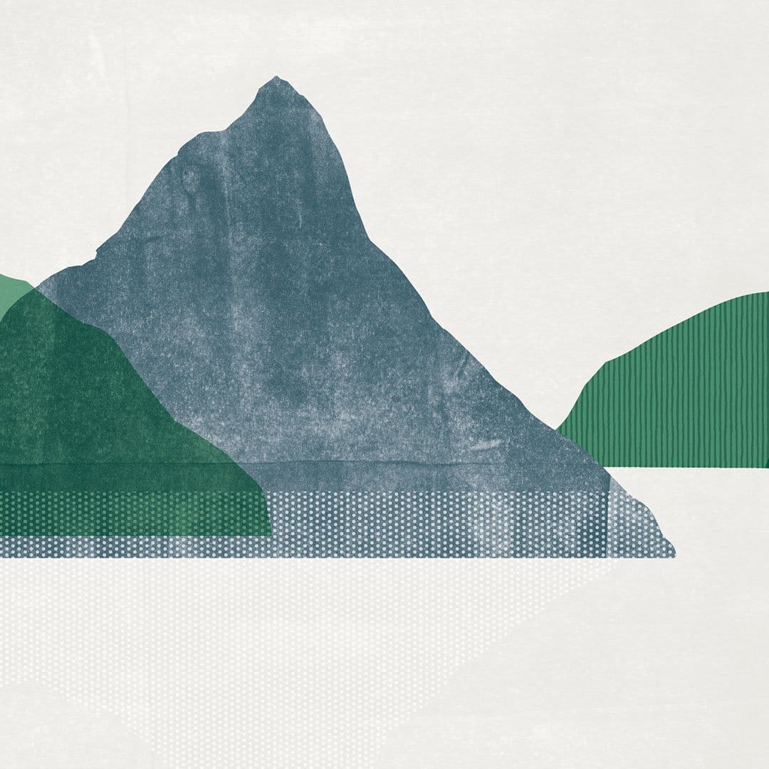 Fiordland Green Art Print by Sarah Parkinson