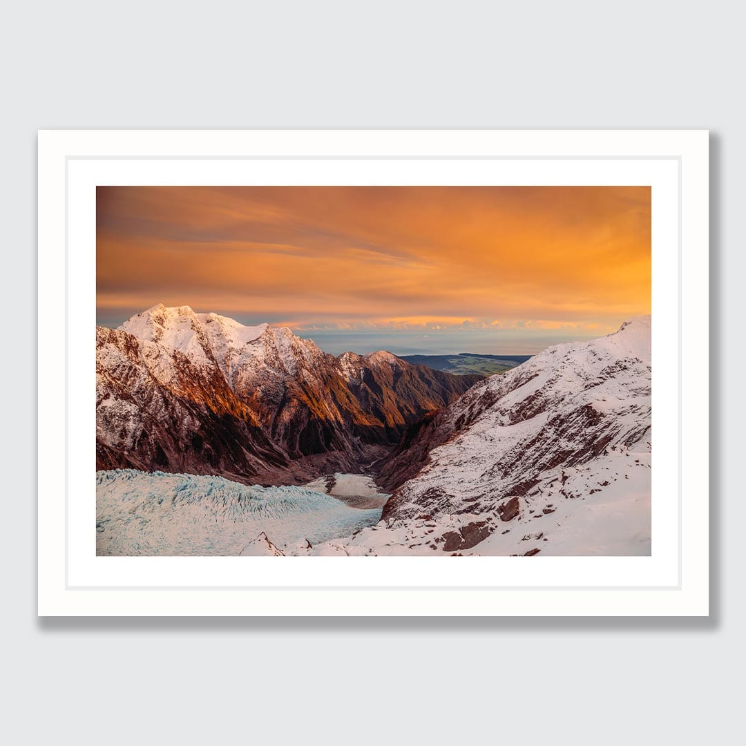 First Light in Franz - Franz Josef Glacier Photographic Print by Mike Mackinven