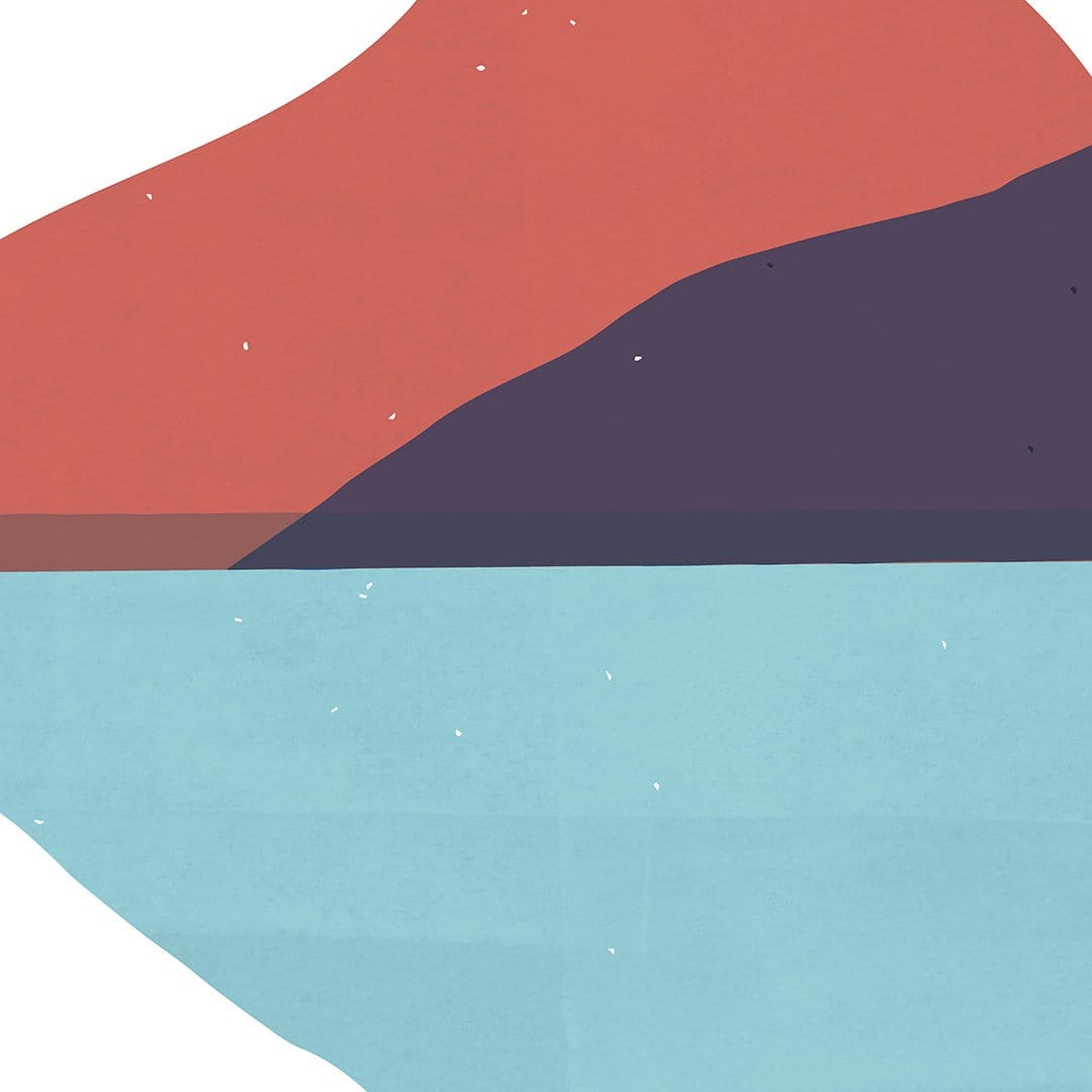 Floating Island Rust Art Print by Sarah Parkinson