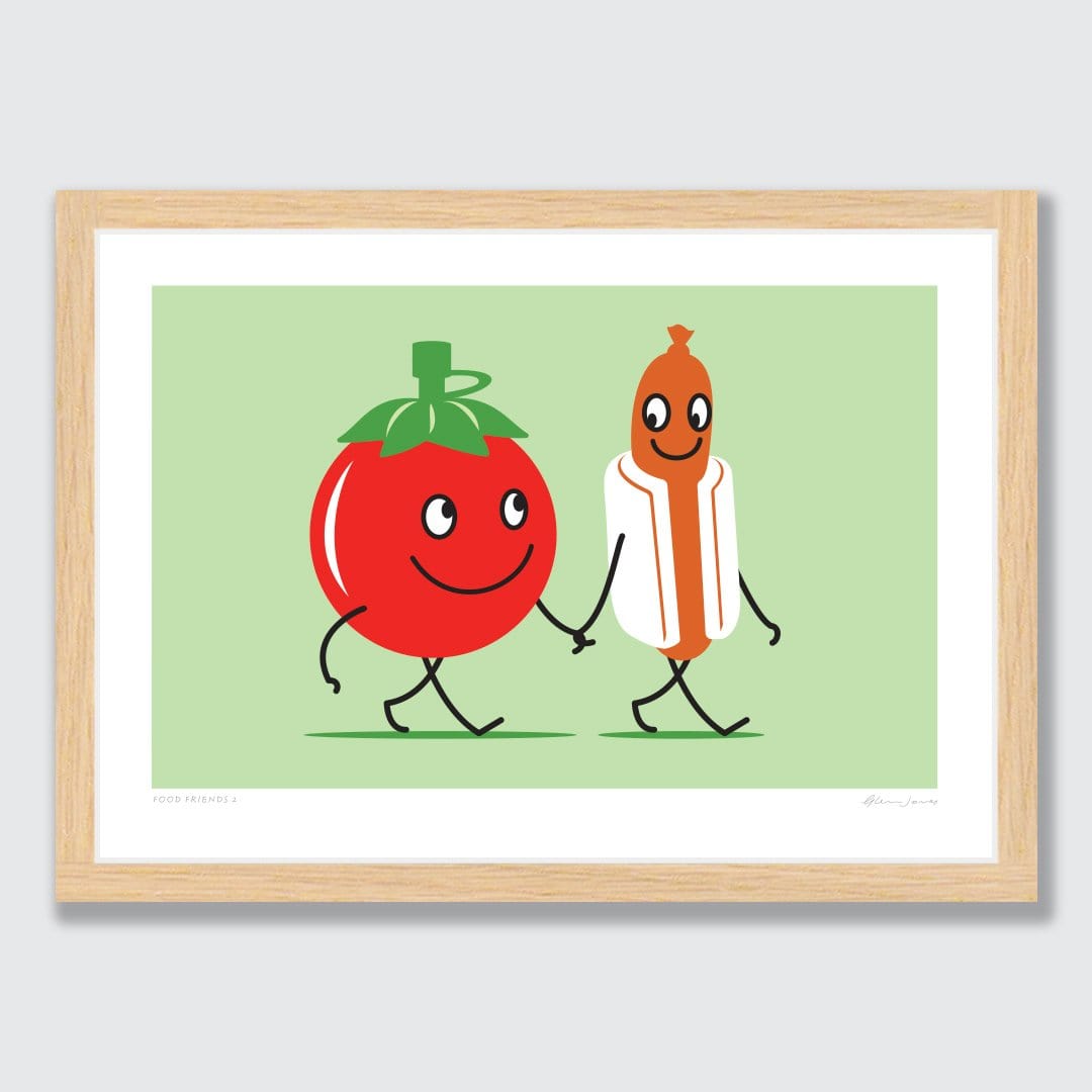 Food Friends 2 Art Print by Glenn Jones
