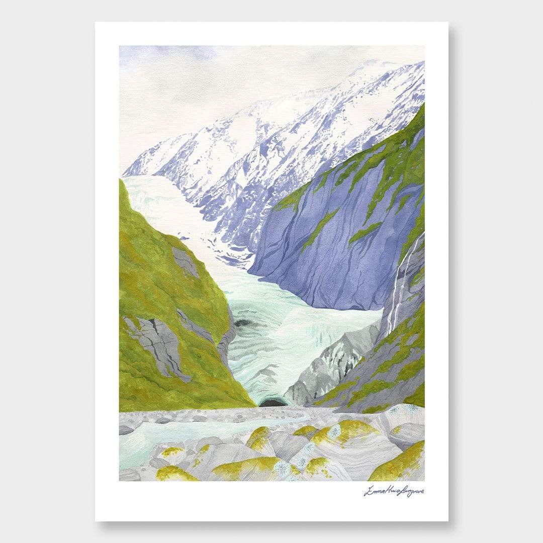 Franz Josef Glacier Art Print by Emma Huia Lovegrove