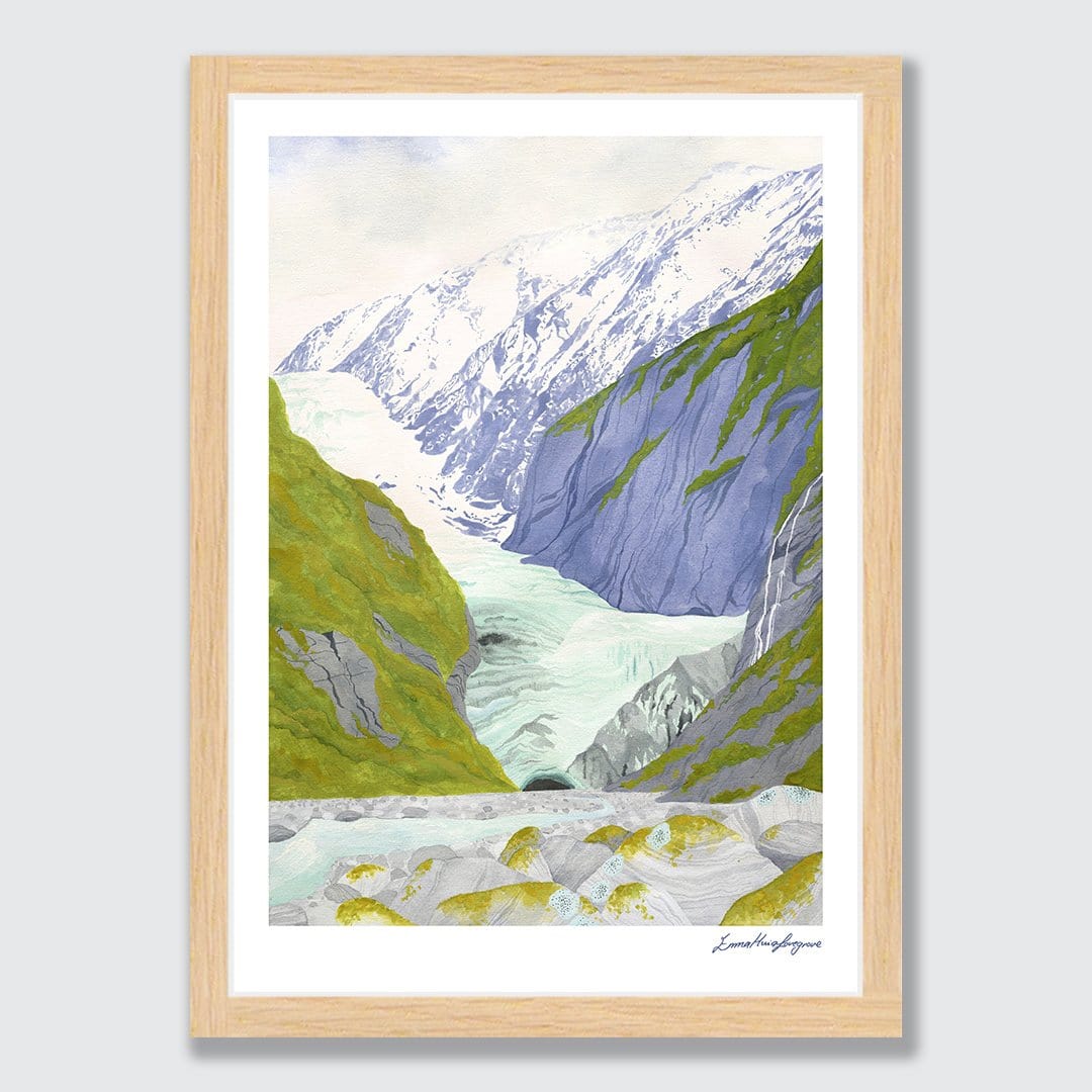 Franz Josef Glacier Art Print by Emma Huia Lovegrove