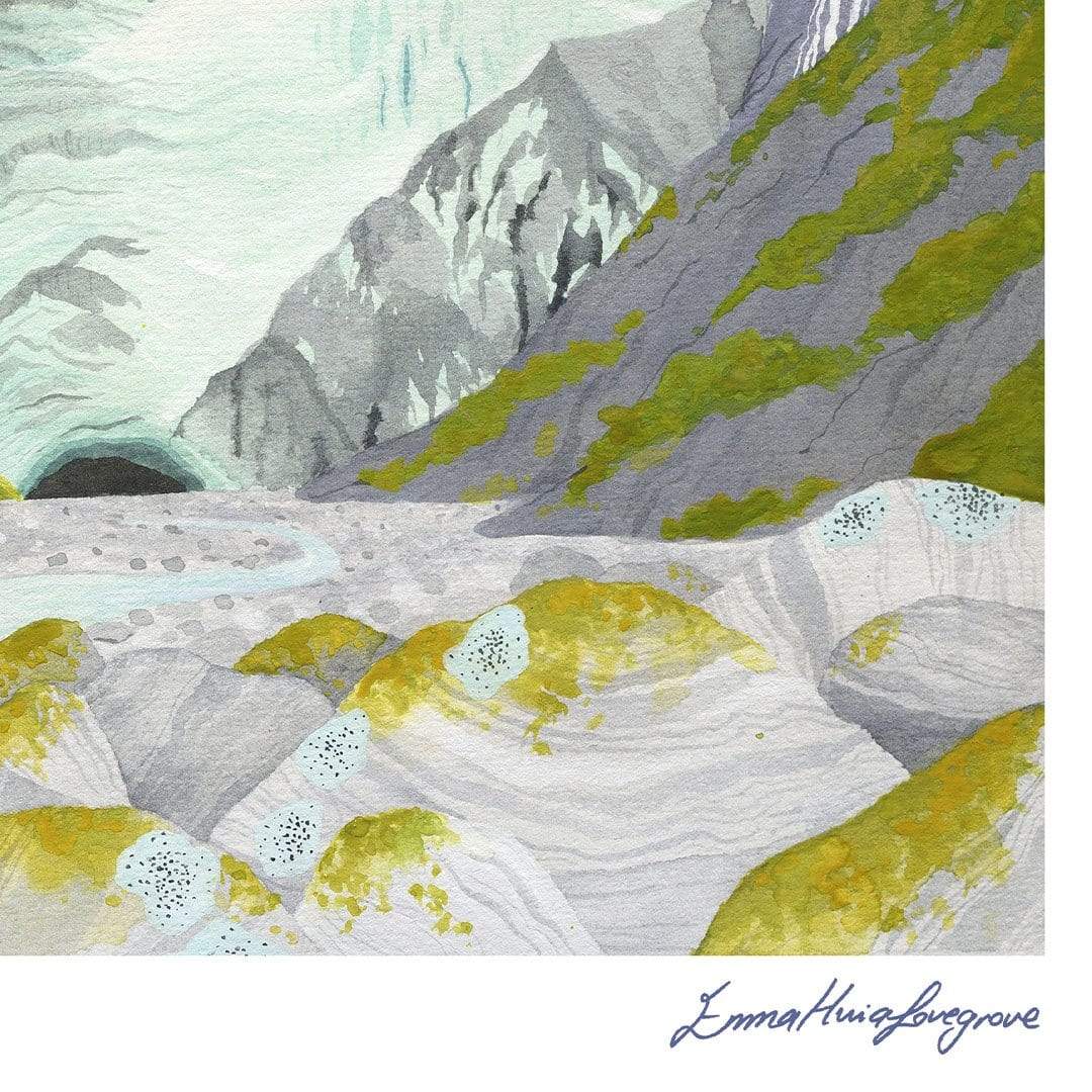 Franz Josef Glacier Art Print by Emma Huia Lovegrove