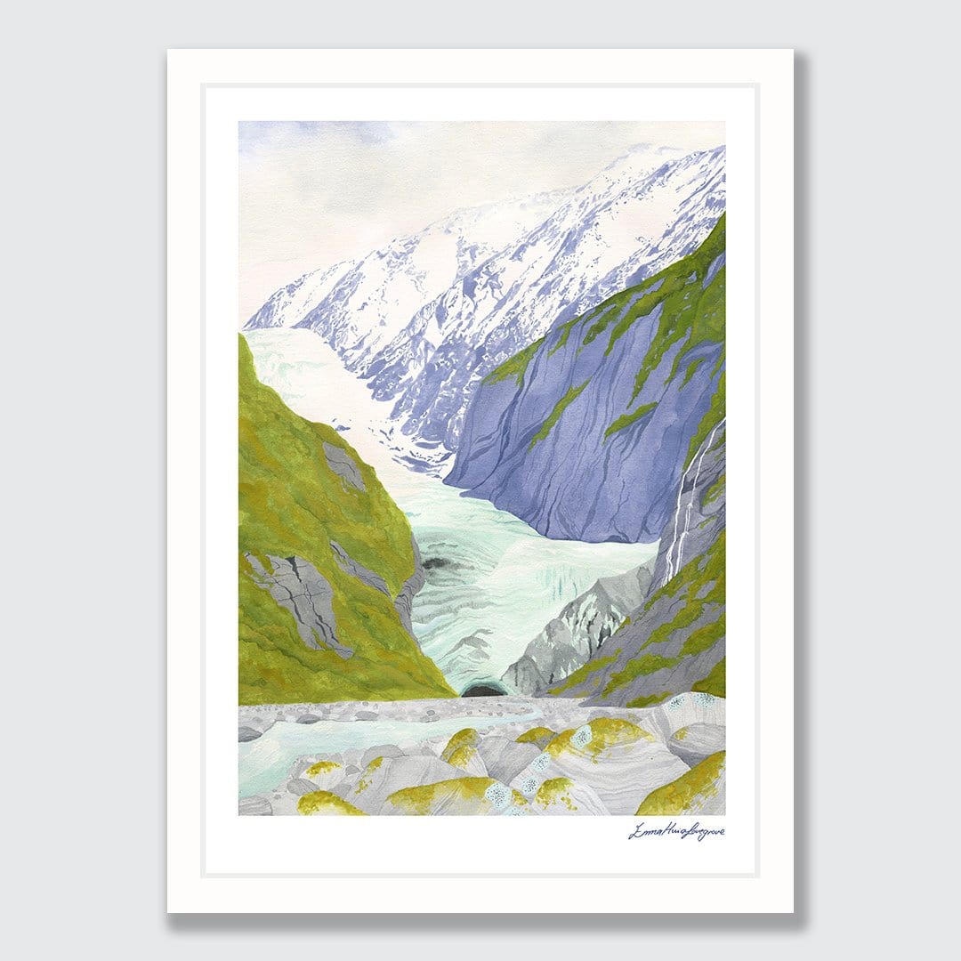Franz Josef Glacier Art Print by Emma Huia Lovegrove