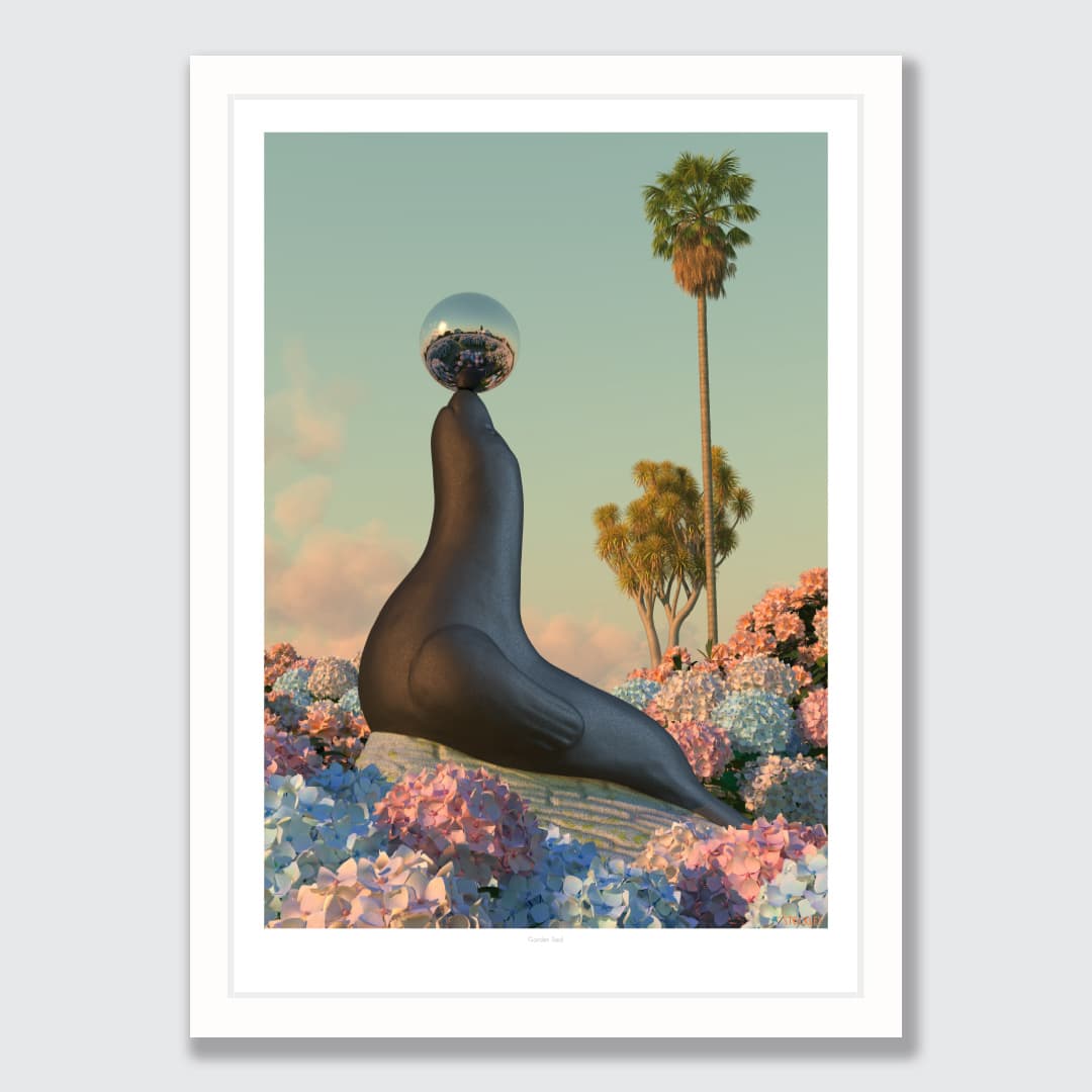 Garden Seal Art Print by Simon Stockley