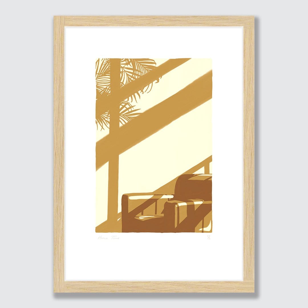 Golden Hour Palm Art Print by Home Time