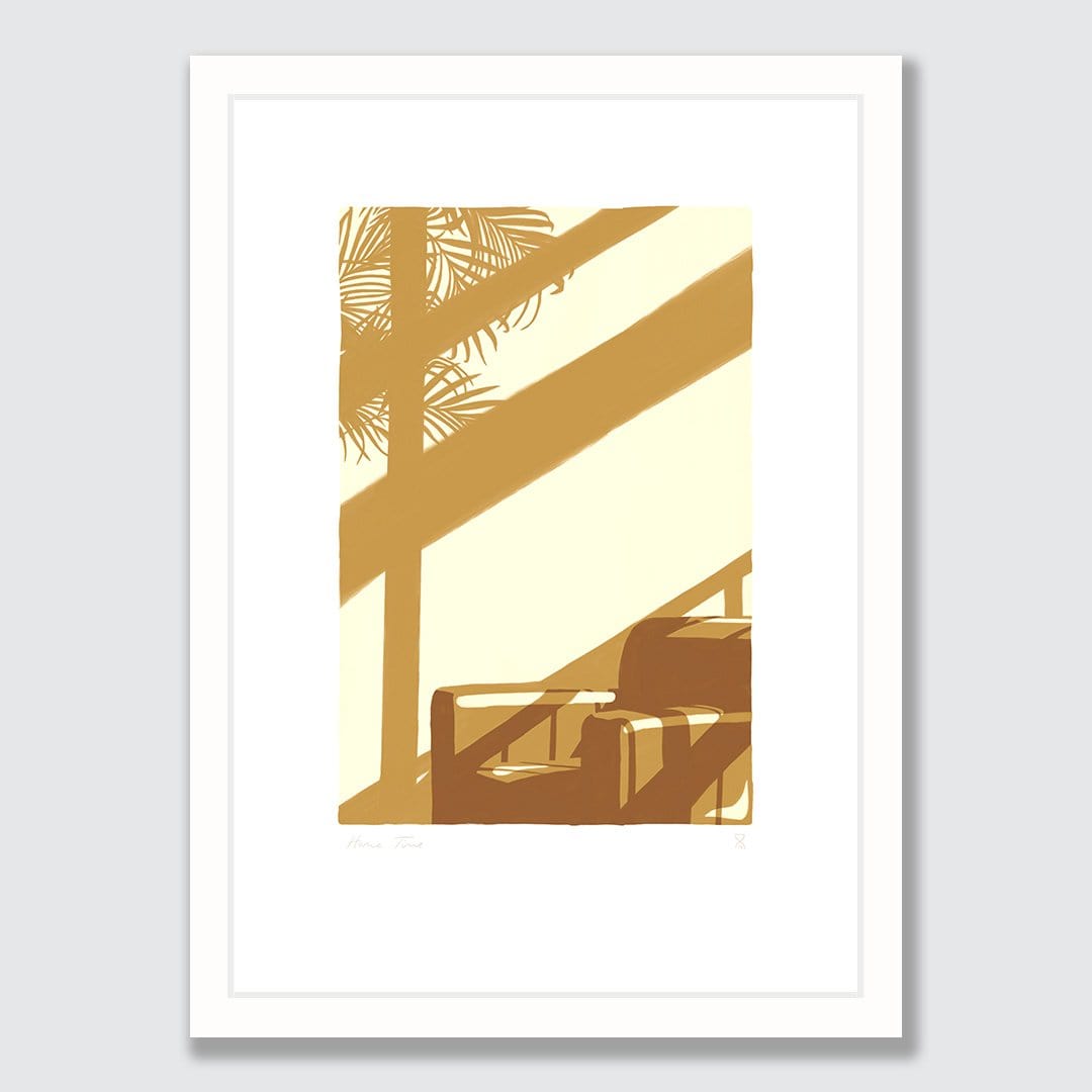 Golden Hour Palm Art Print by Home Time