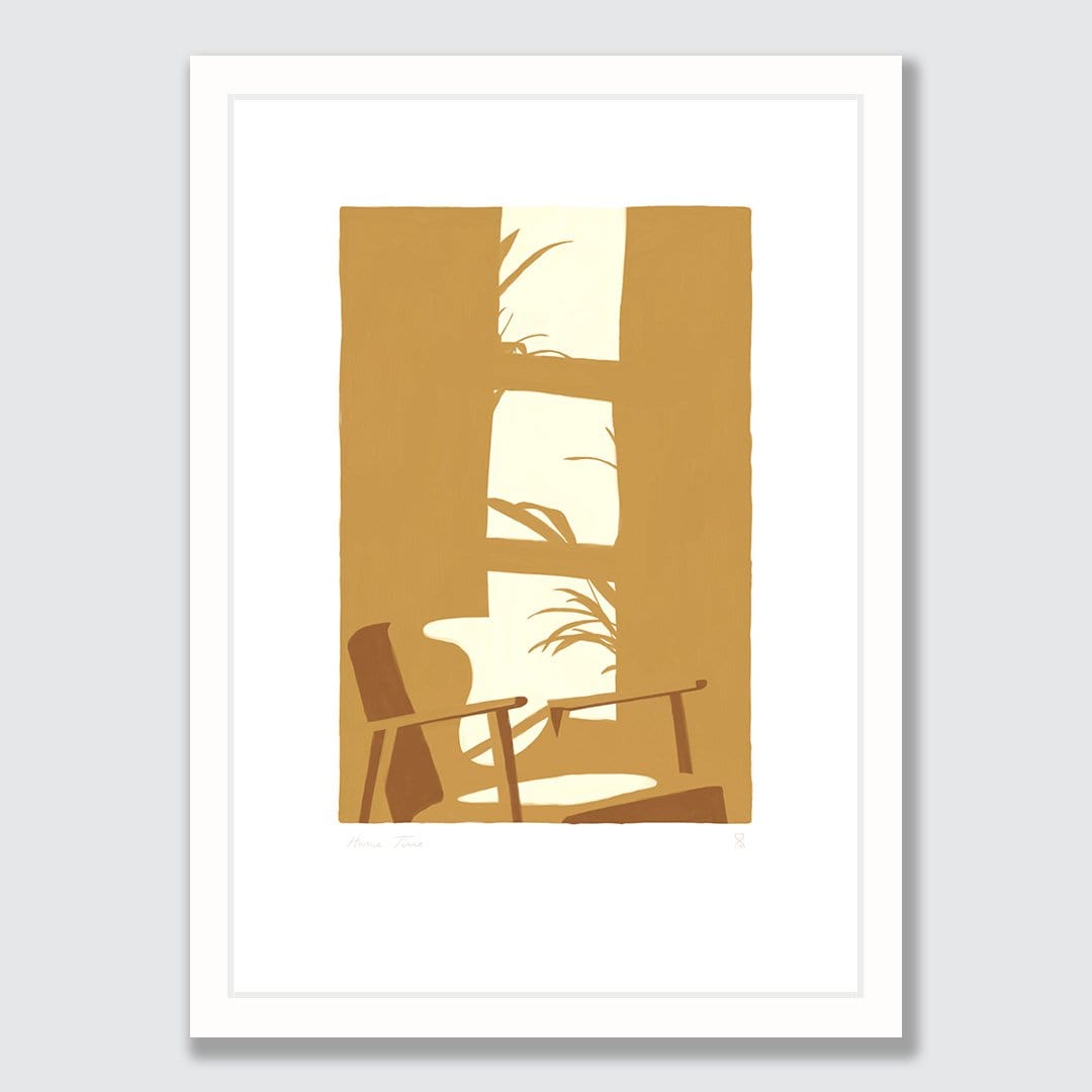 Golden Hour Retro Art Print by Home Time