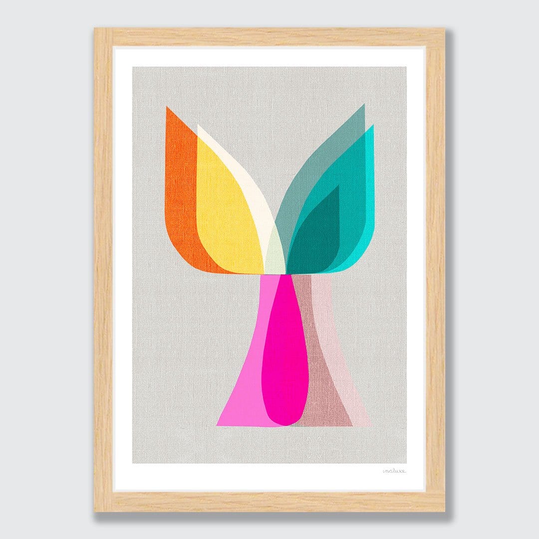 Grey Blossom II Art Print by Inaluxe
