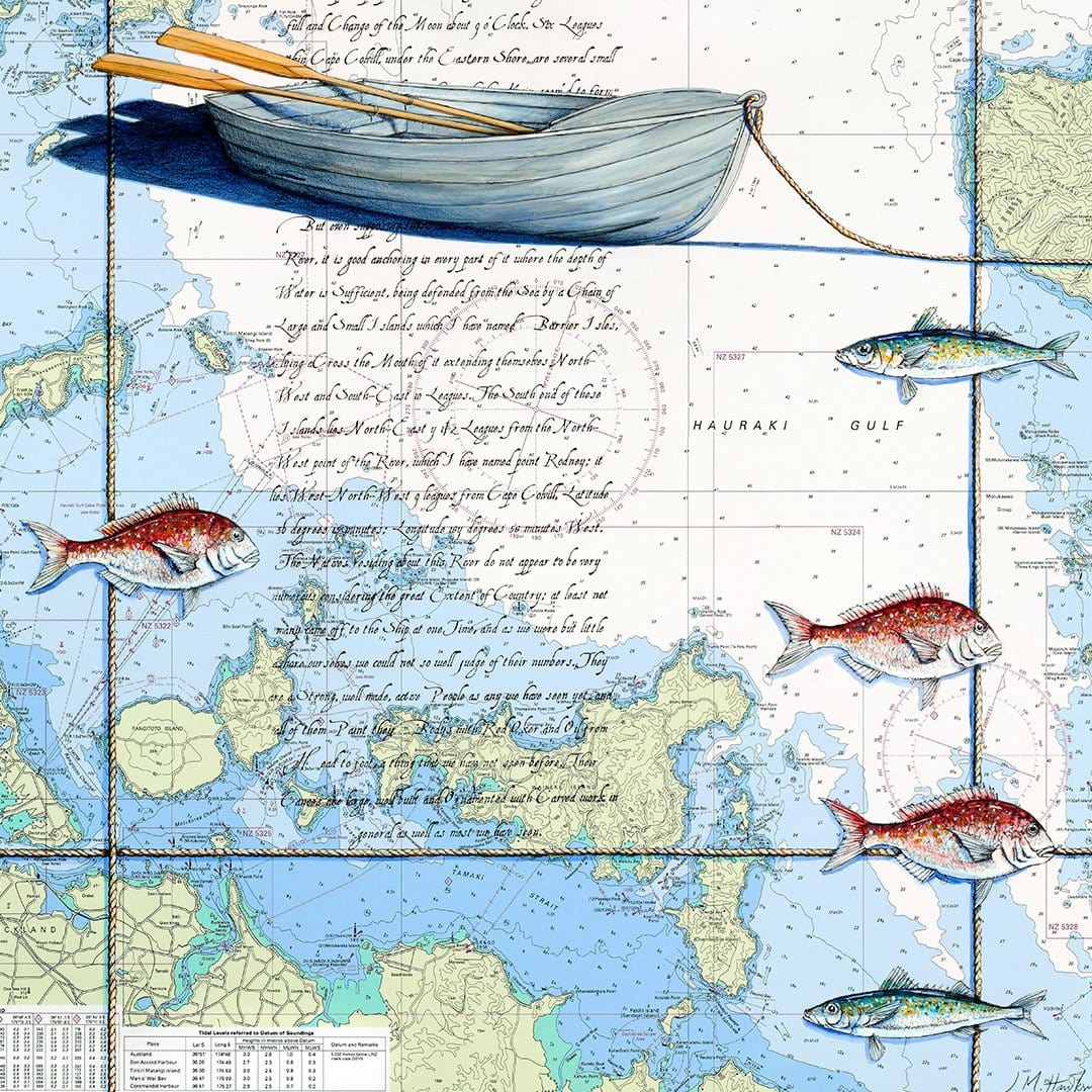 Hauraki Gulf 1 Art Print by Justine Hawksworth