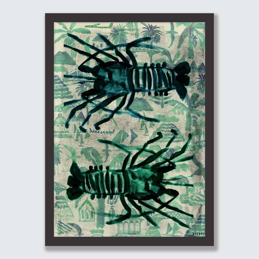 Kaimoana Double Cray Art Print by Lisa Baudry
