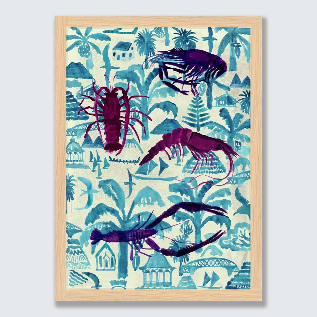 Kaimoana Scampi Art Print by Lisa Baudry