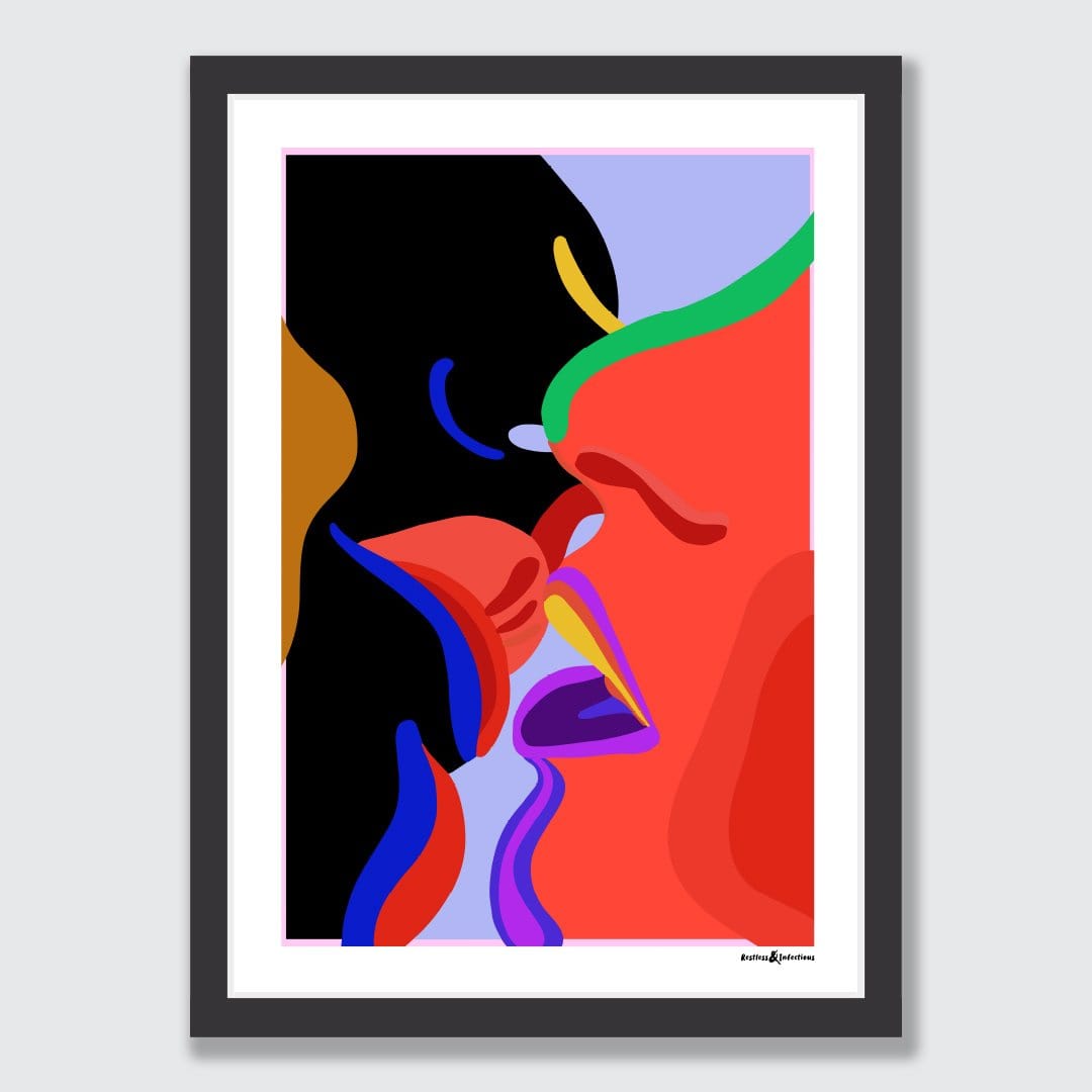 Kiss Art Print by Restless & Infectious