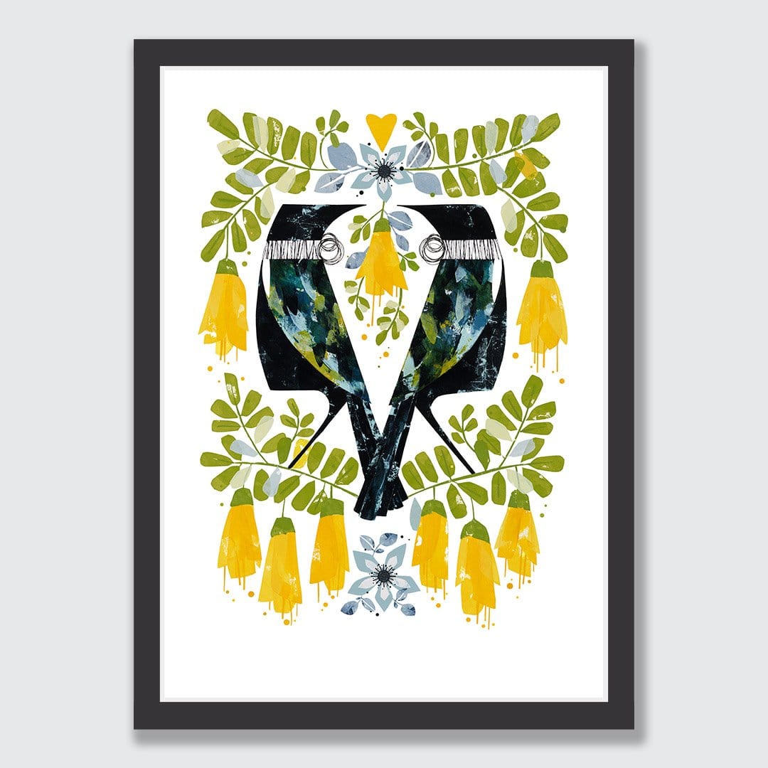 Kōwhai Song Art Print by Holly Roach