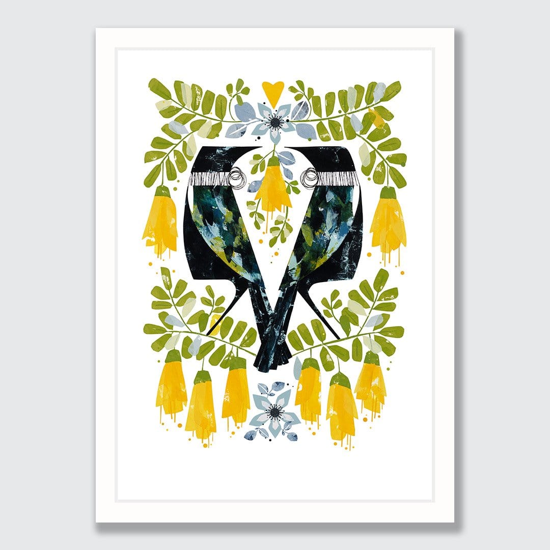 Kōwhai Song Art Print by Holly Roach