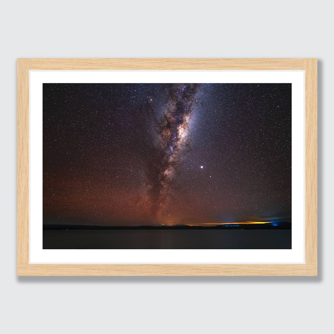 Lake Pukaki Milky Way Photographic Print by Mike Mackinven