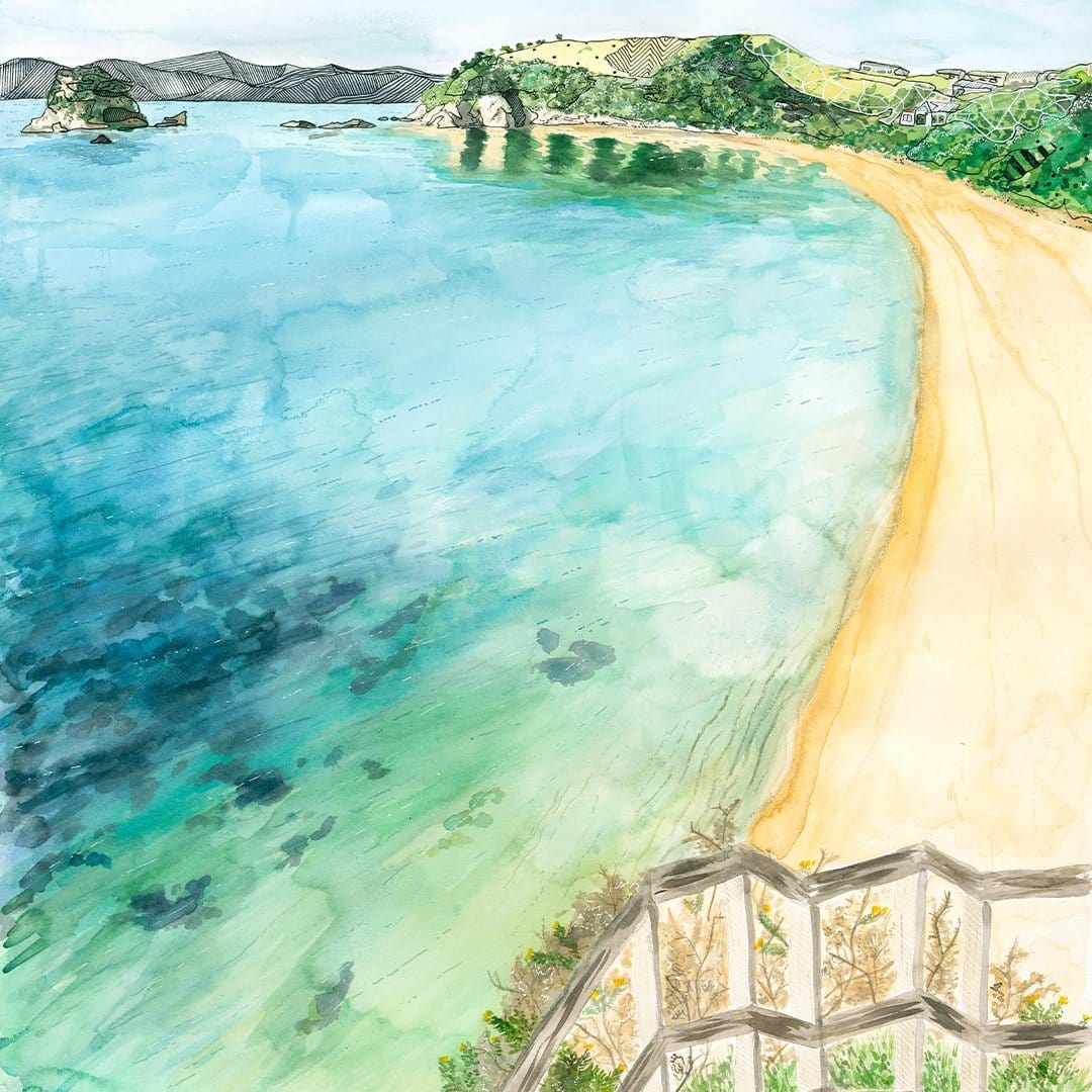 Little Kaiteriteri Art Print by Makus Art