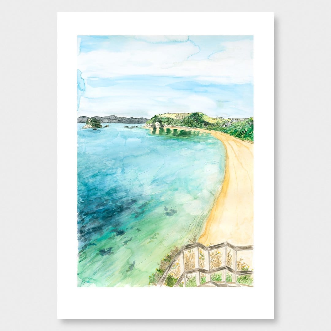 Little Kaiteriteri Art Print by Makus Art