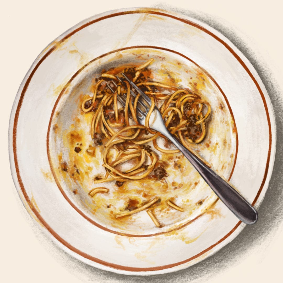 Lockdown Spag-bol Limited Edition Art Print by Bridget Daulby