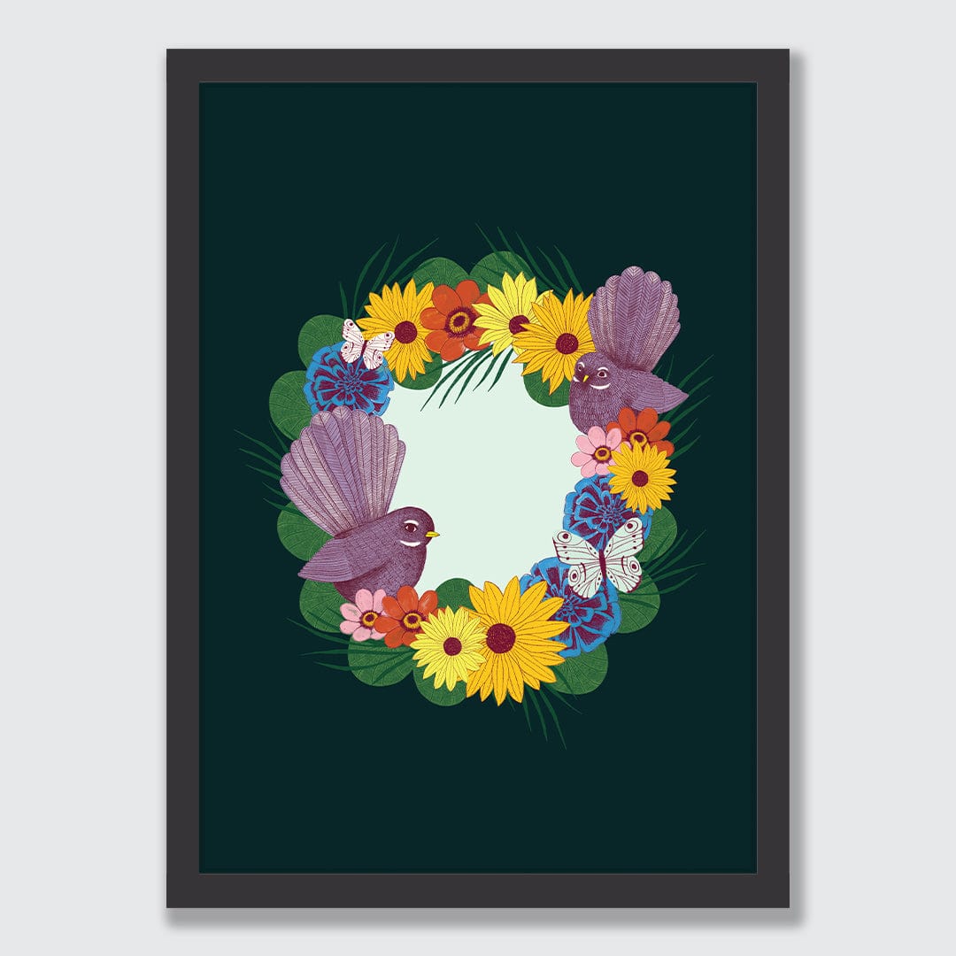 Lost Paradise Piwakawaka Art Print by Crissie Rodda