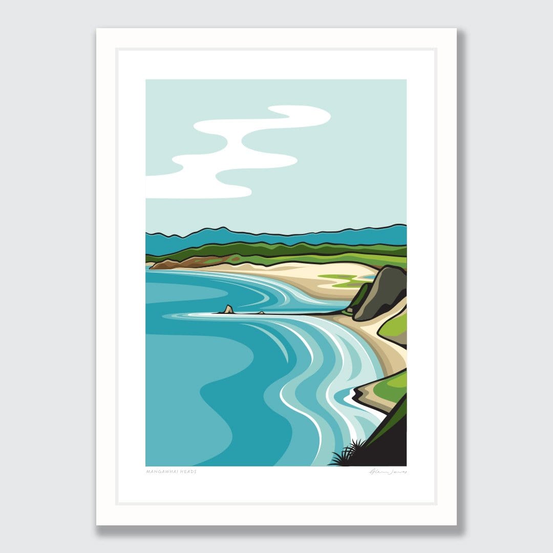 Mangawhai Heads Art Print by Glenn Jones