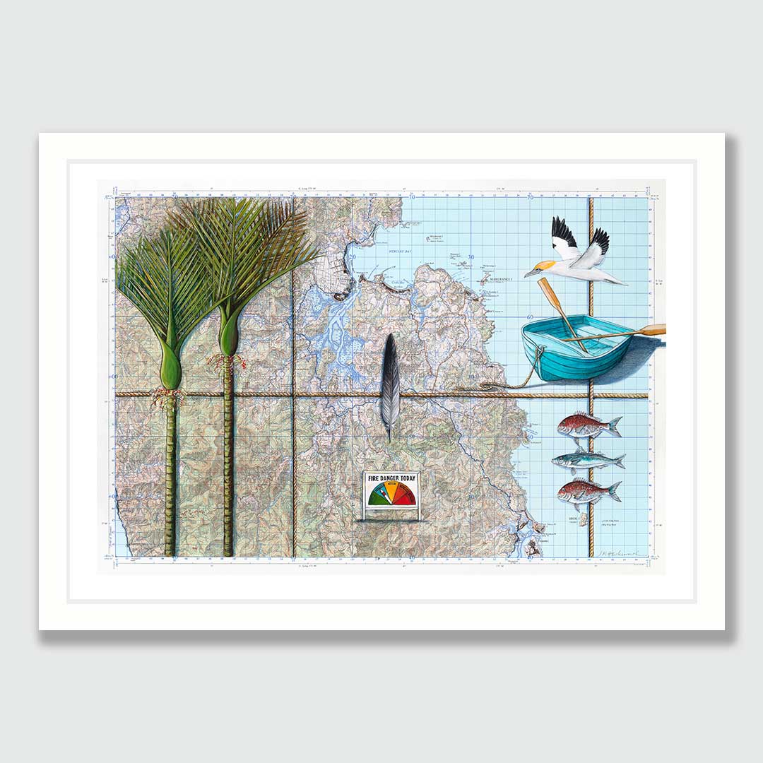 Mercury Bay Art Print by Justine Hawksworth