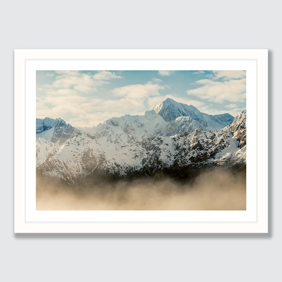 Misty Mt Cook Photographic Print by Mike Mackinven