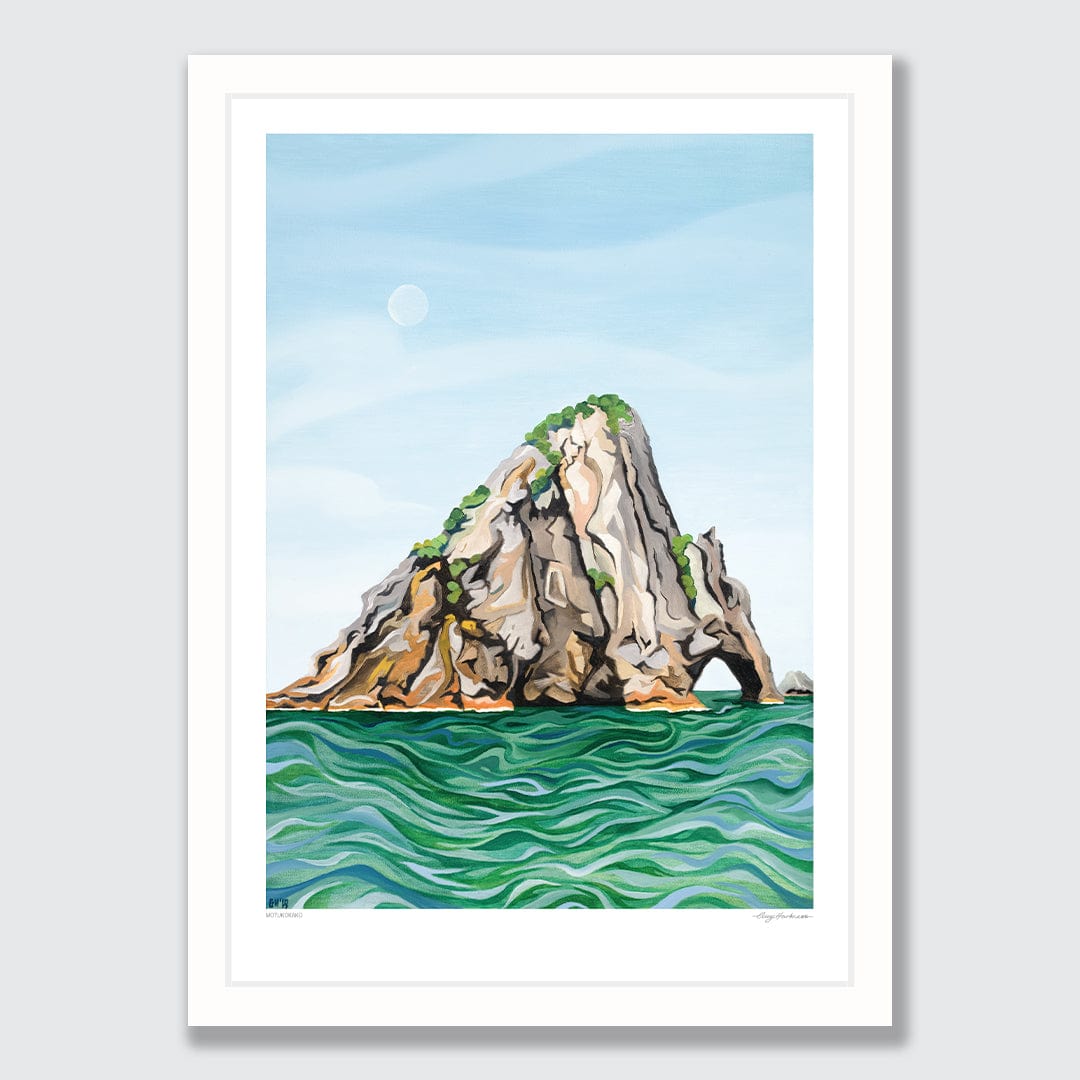Motukokako - Hole in the Rock Art Print by Guy Harkness