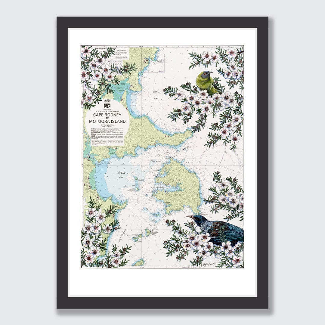 Motuora Island Limited Edition Art Print by Justine Hawksworth