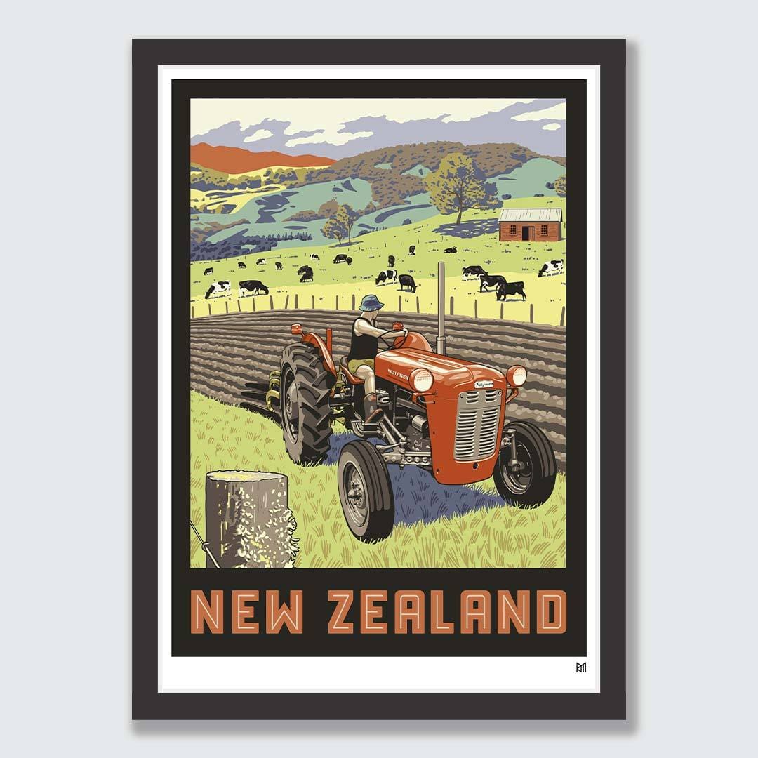 New Zealand Tractor Art Print by Ross Murray