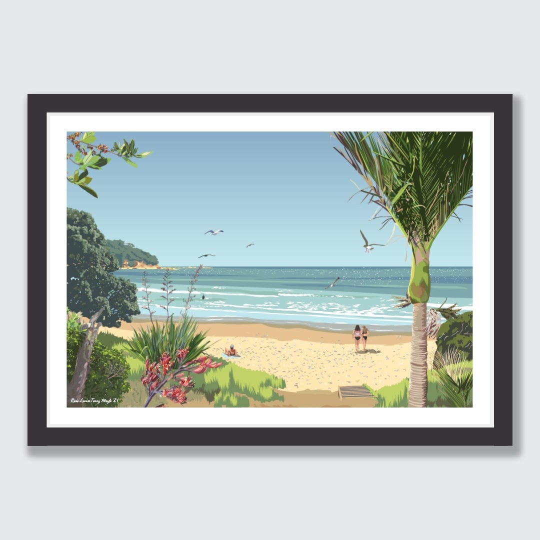 Perfect Morning at the Beach Art Print by Contour Creative Studio