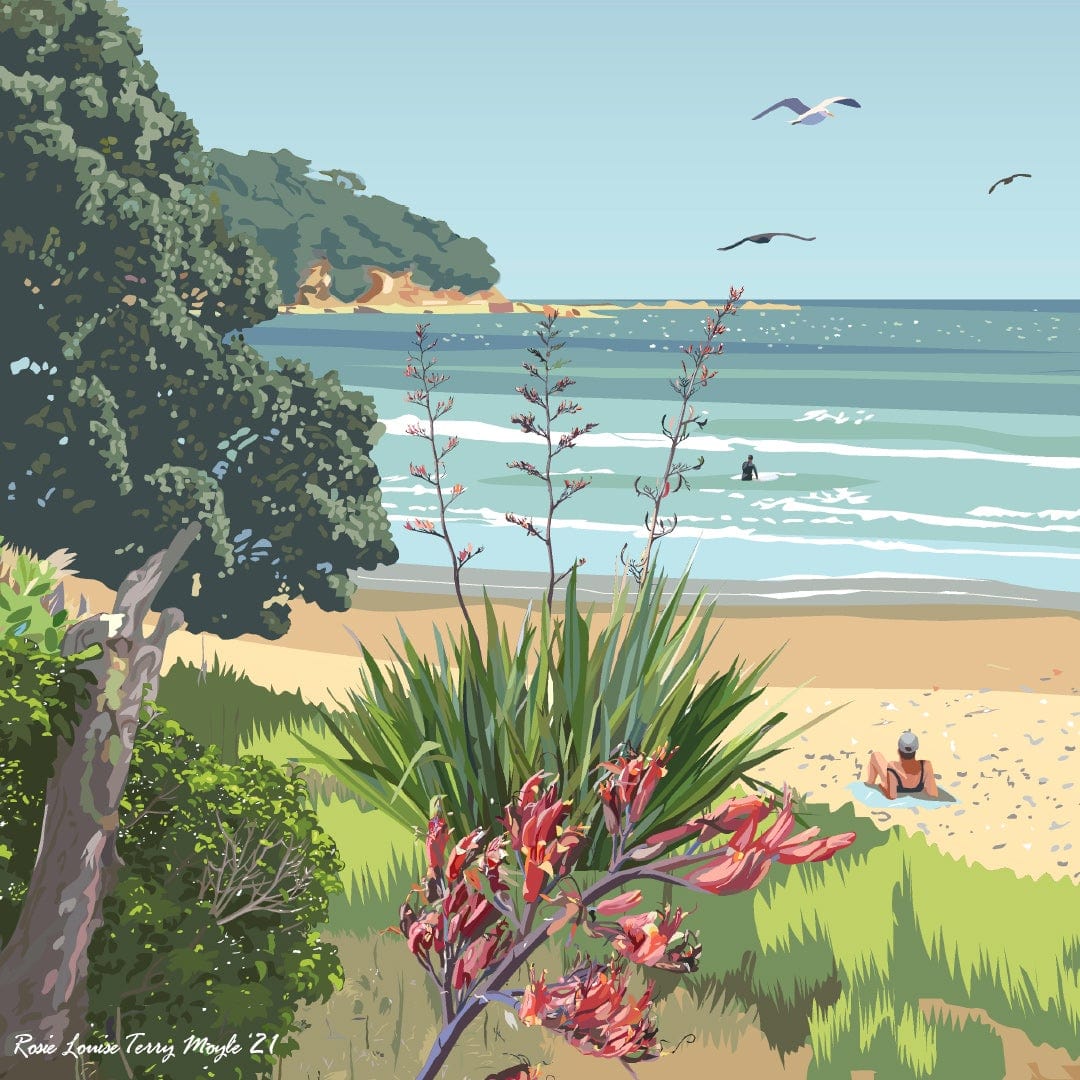 Perfect Morning at the Beach Art Print by Contour Creative Studio