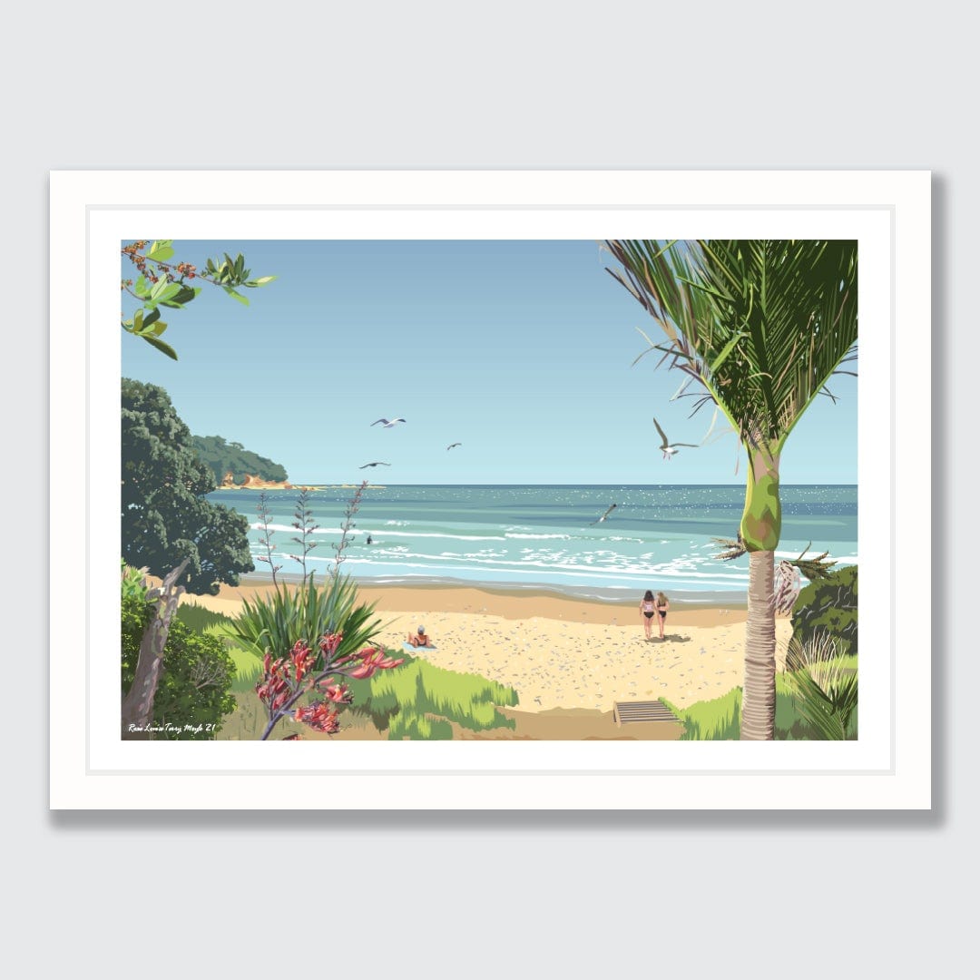 Perfect Morning at the Beach Art Print by Contour Creative Studio