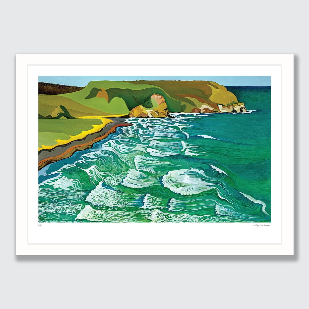 Piha Art Print by Guy Harkness