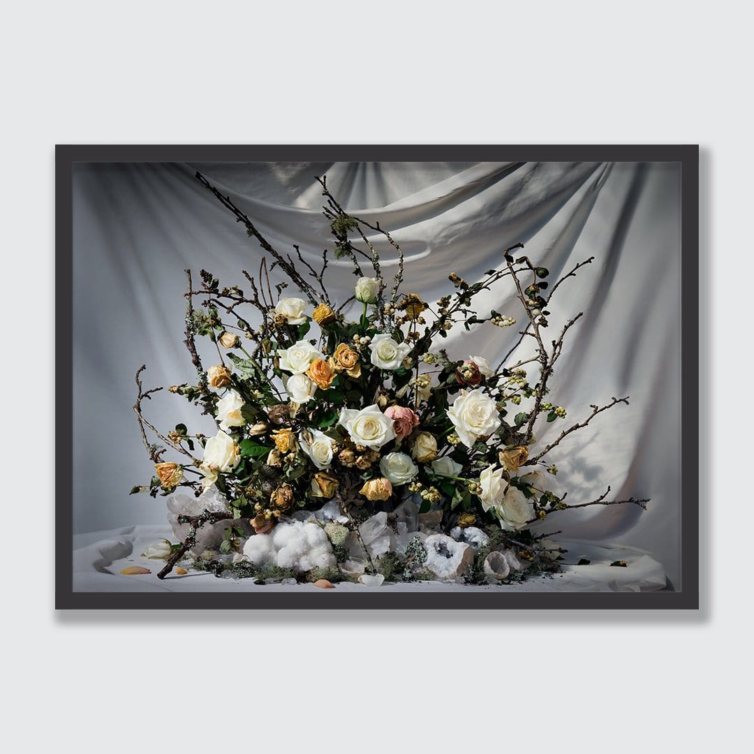 Quartz and Garden Roses Photographic Print by Georgie Malyon