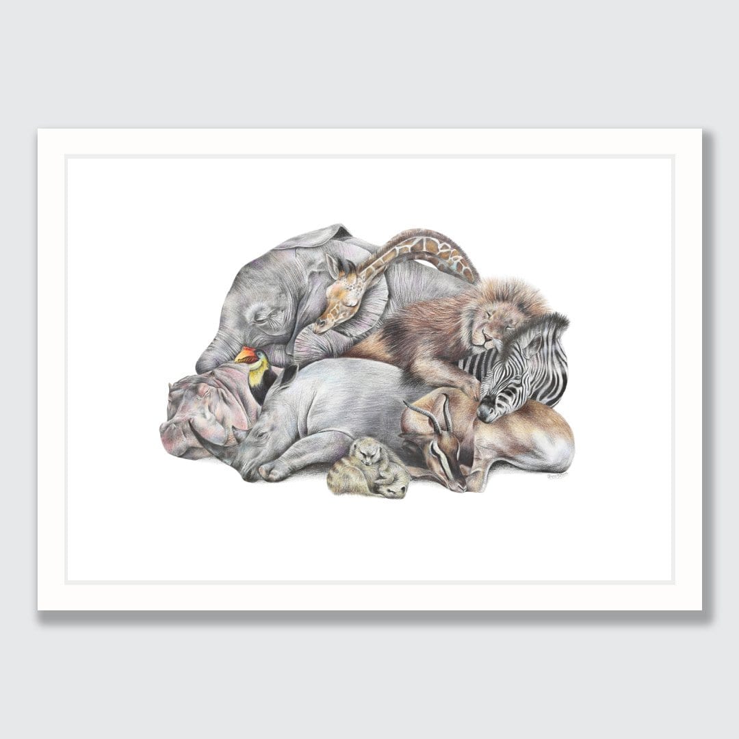 Safari Sleepers Art Print by Olivia Bezett