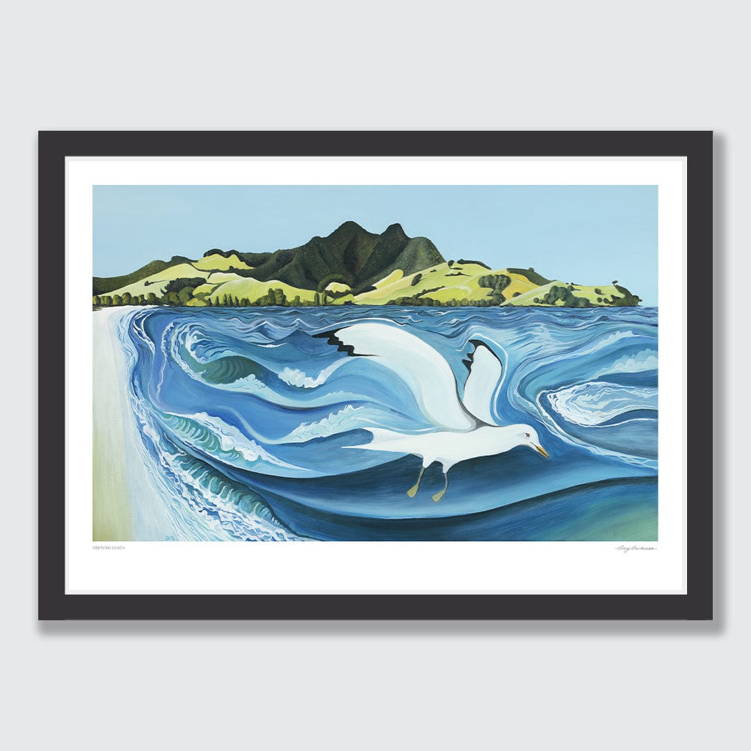 Simpsons Beach Art Print by Guy Harkness