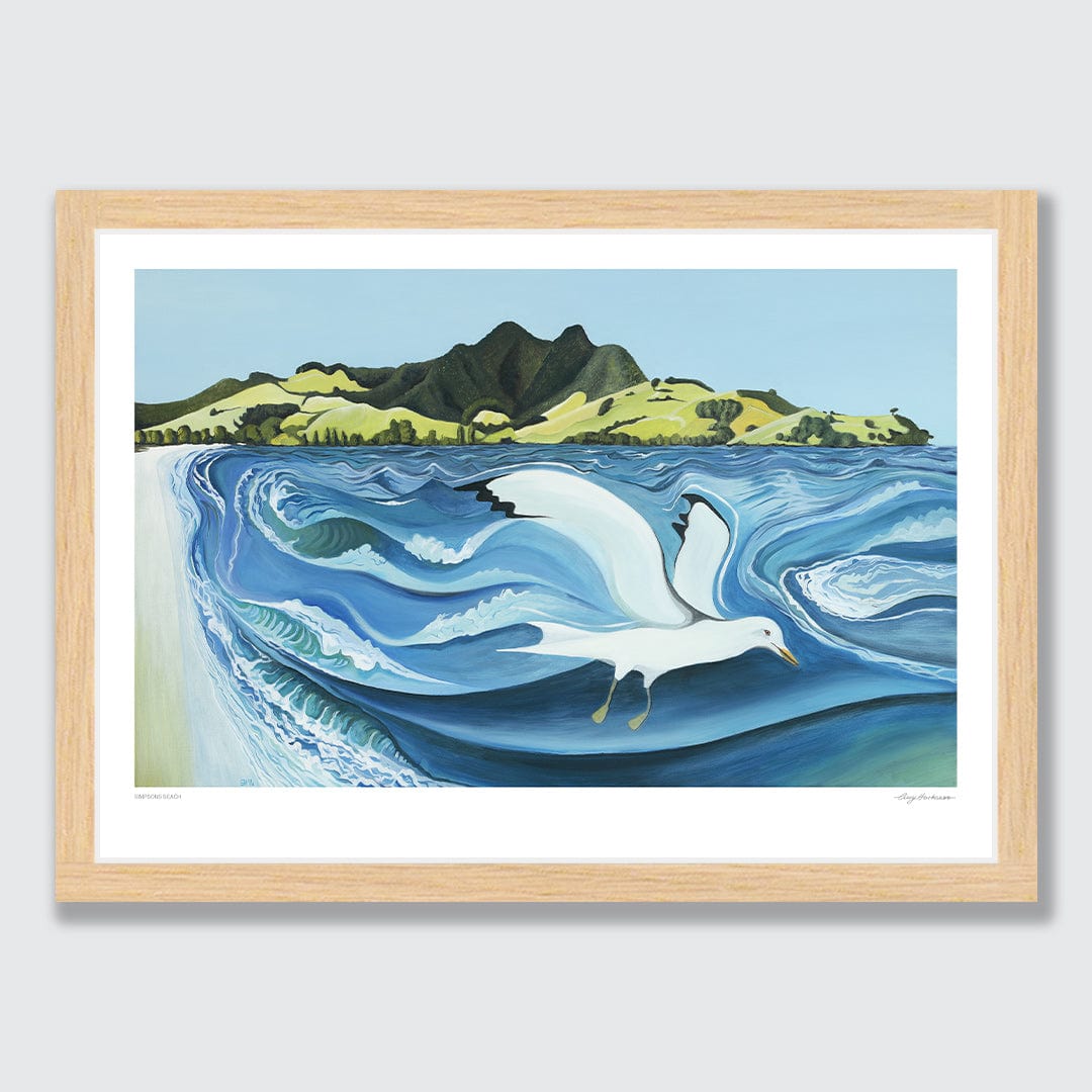 Simpsons Beach Art Print by Guy Harkness
