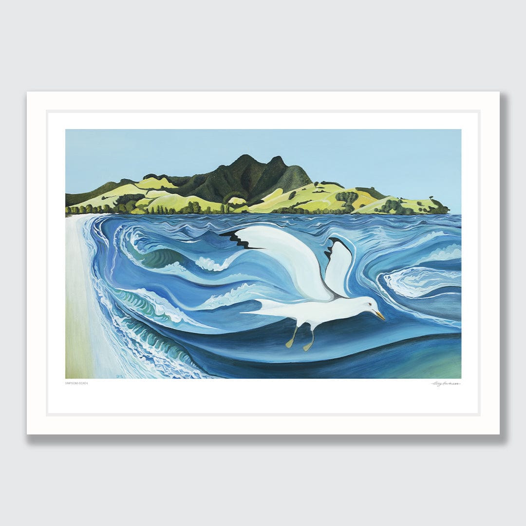 Simpsons Beach Art Print by Guy Harkness